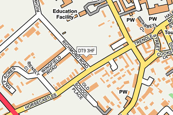 DT9 3HF map - OS OpenMap – Local (Ordnance Survey)