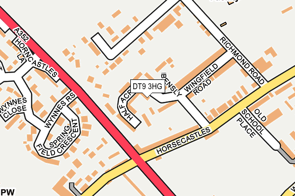 DT9 3HG map - OS OpenMap – Local (Ordnance Survey)