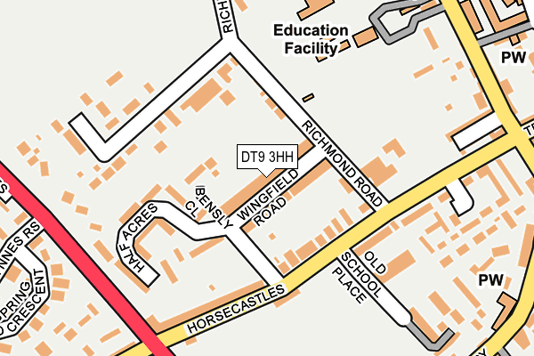 DT9 3HH map - OS OpenMap – Local (Ordnance Survey)