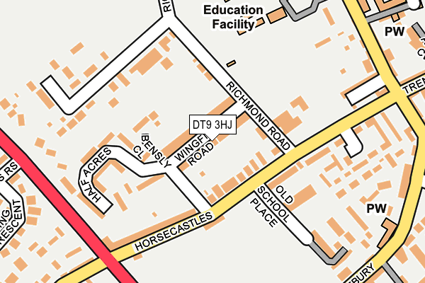 DT9 3HJ map - OS OpenMap – Local (Ordnance Survey)