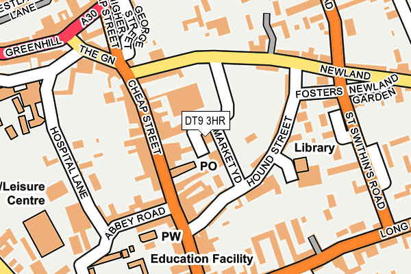 DT9 3HR map - OS OpenMap – Local (Ordnance Survey)