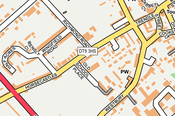 DT9 3HS map - OS OpenMap – Local (Ordnance Survey)
