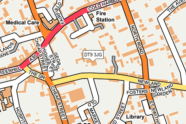 DT9 3JG map - OS OpenMap – Local (Ordnance Survey)