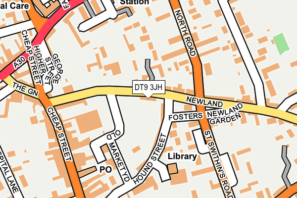 DT9 3JH map - OS OpenMap – Local (Ordnance Survey)