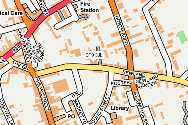 DT9 3JL map - OS OpenMap – Local (Ordnance Survey)