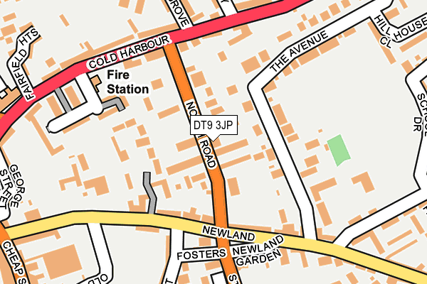 DT9 3JP map - OS OpenMap – Local (Ordnance Survey)