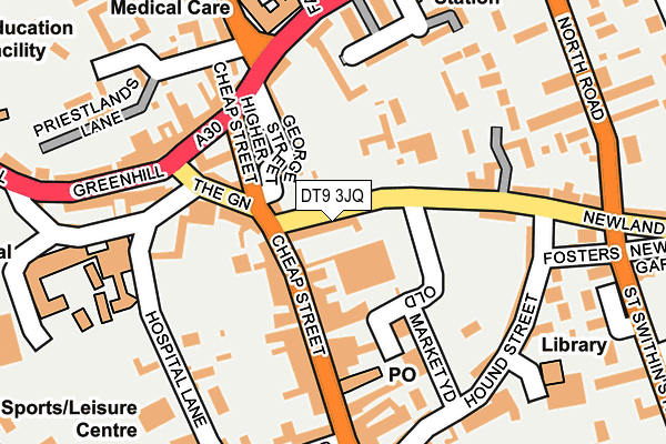 DT9 3JQ map - OS OpenMap – Local (Ordnance Survey)