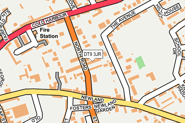 DT9 3JR map - OS OpenMap – Local (Ordnance Survey)