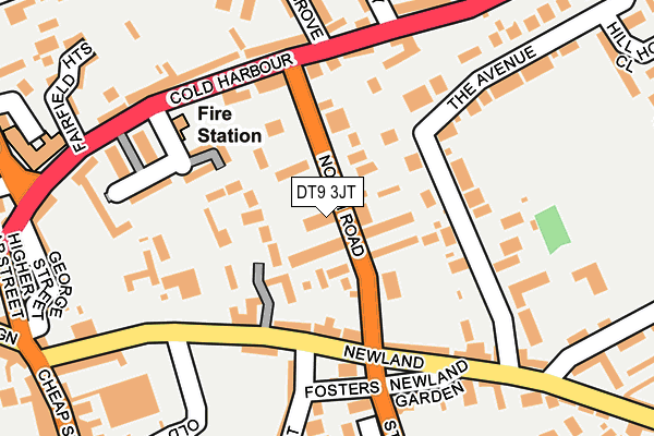 DT9 3JT map - OS OpenMap – Local (Ordnance Survey)