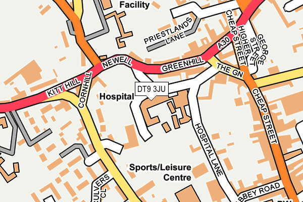 DT9 3JU map - OS OpenMap – Local (Ordnance Survey)