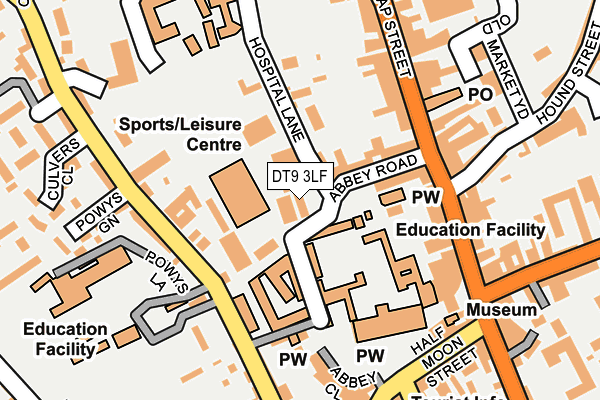 Map of SHERBORNE SCHOOL (LEISURE) LIMITED at local scale