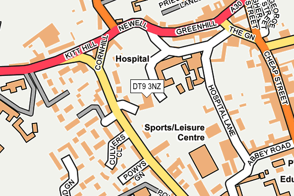 DT9 3NZ map - OS OpenMap – Local (Ordnance Survey)