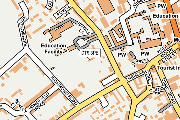 DT9 3PE map - OS OpenMap – Local (Ordnance Survey)