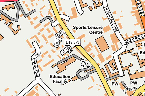 DT9 3PJ map - OS OpenMap – Local (Ordnance Survey)