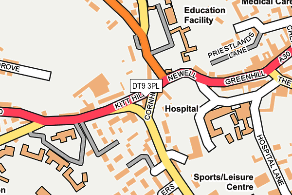 DT9 3PL map - OS OpenMap – Local (Ordnance Survey)