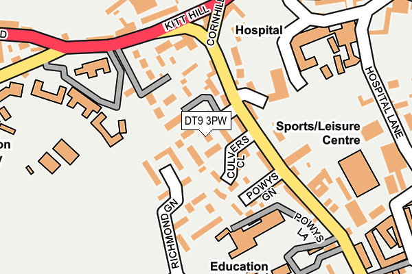 DT9 3PW map - OS OpenMap – Local (Ordnance Survey)