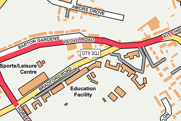 DT9 3QJ map - OS OpenMap – Local (Ordnance Survey)