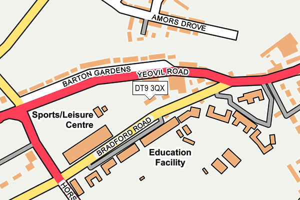 DT9 3QX map - OS OpenMap – Local (Ordnance Survey)