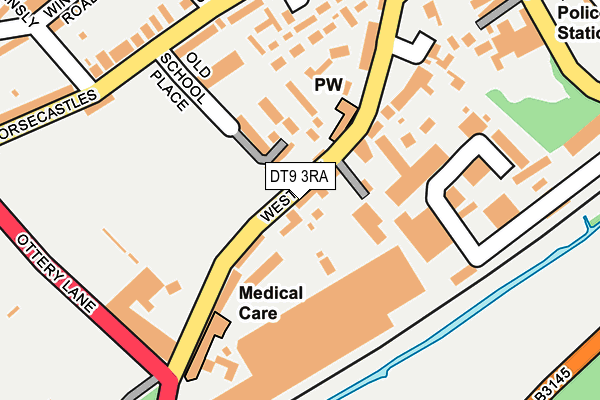 DT9 3RA map - OS OpenMap – Local (Ordnance Survey)