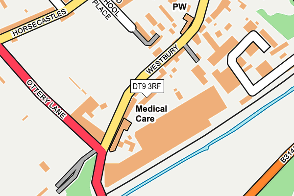 DT9 3RF map - OS OpenMap – Local (Ordnance Survey)