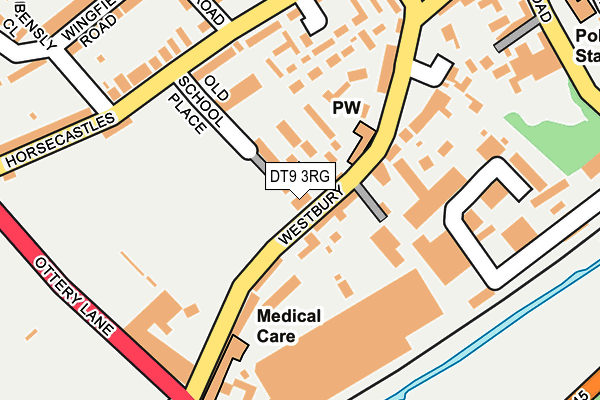 DT9 3RG map - OS OpenMap – Local (Ordnance Survey)