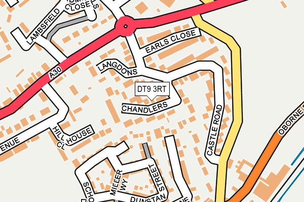 DT9 3RT map - OS OpenMap – Local (Ordnance Survey)