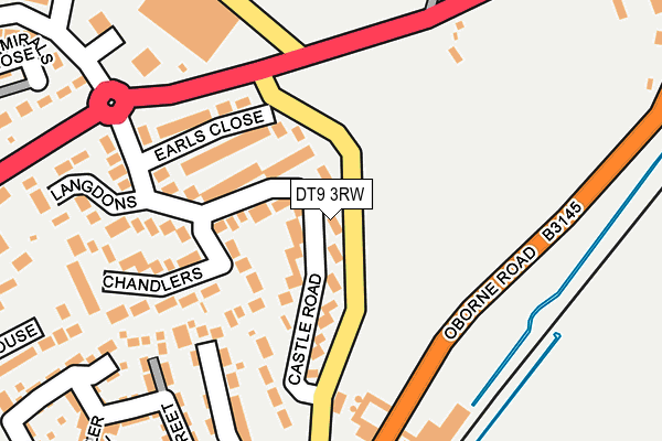 DT9 3RW map - OS OpenMap – Local (Ordnance Survey)