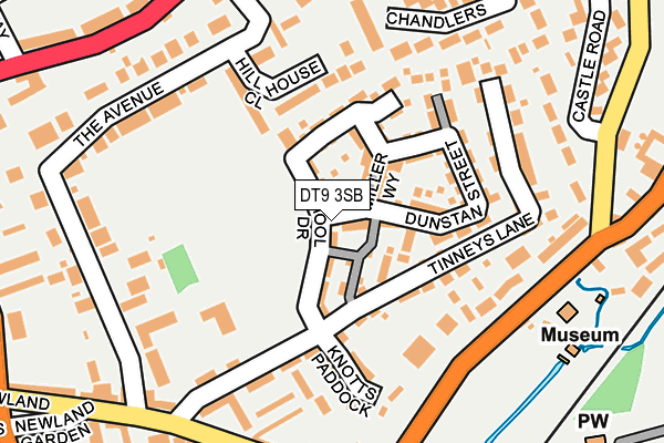 DT9 3SB map - OS OpenMap – Local (Ordnance Survey)