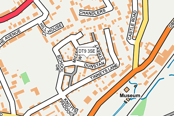 DT9 3SE map - OS OpenMap – Local (Ordnance Survey)