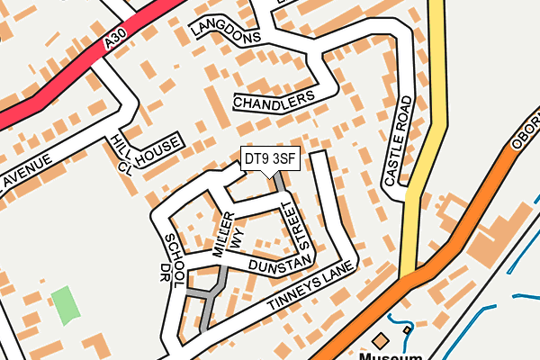 DT9 3SF map - OS OpenMap – Local (Ordnance Survey)