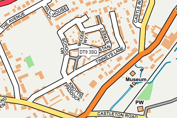 DT9 3SQ map - OS OpenMap – Local (Ordnance Survey)