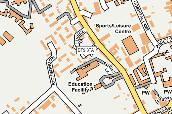 DT9 3TA map - OS OpenMap – Local (Ordnance Survey)