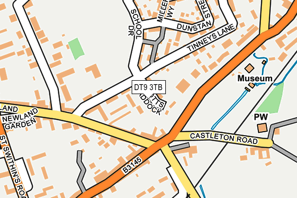 DT9 3TB map - OS OpenMap – Local (Ordnance Survey)