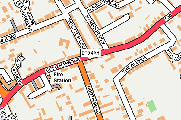 DT9 4AH map - OS OpenMap – Local (Ordnance Survey)