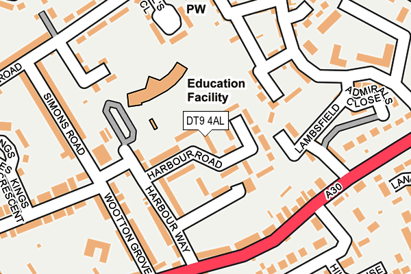 DT9 4AL map - OS OpenMap – Local (Ordnance Survey)