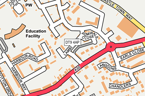 DT9 4AP map - OS OpenMap – Local (Ordnance Survey)