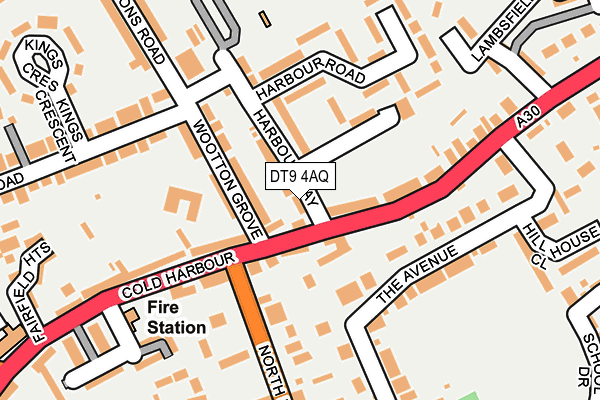 DT9 4AQ map - OS OpenMap – Local (Ordnance Survey)