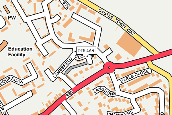 DT9 4AR map - OS OpenMap – Local (Ordnance Survey)