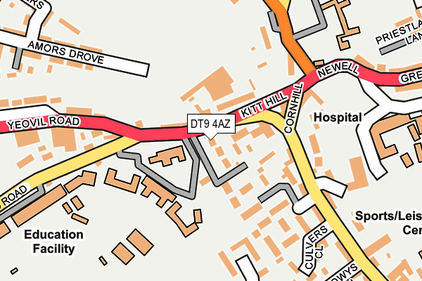 DT9 4AZ map - OS OpenMap – Local (Ordnance Survey)