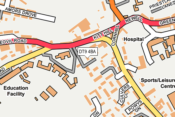 DT9 4BA map - OS OpenMap – Local (Ordnance Survey)