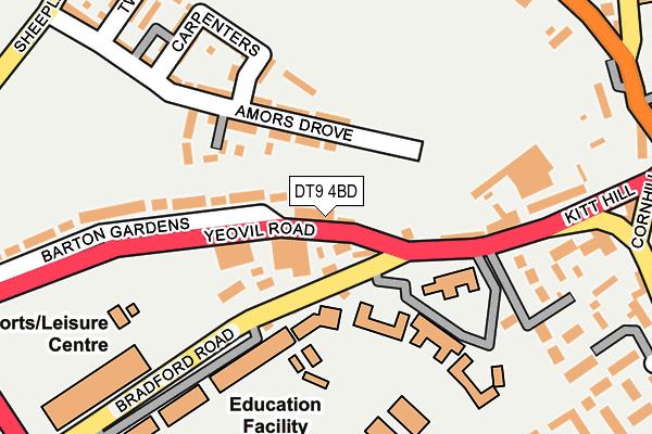 DT9 4BD map - OS OpenMap – Local (Ordnance Survey)