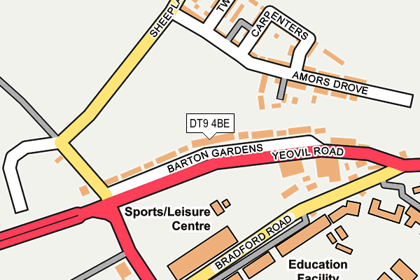 DT9 4BE map - OS OpenMap – Local (Ordnance Survey)