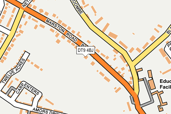 DT9 4BJ map - OS OpenMap – Local (Ordnance Survey)