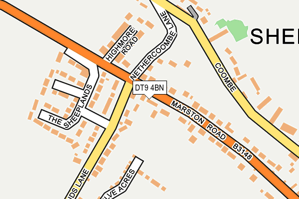 DT9 4BN map - OS OpenMap – Local (Ordnance Survey)