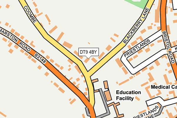 DT9 4BY map - OS OpenMap – Local (Ordnance Survey)