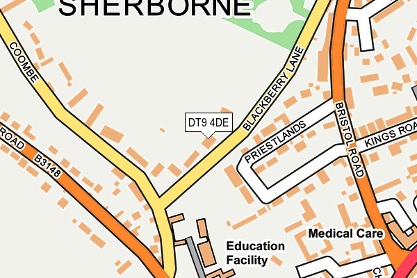 DT9 4DE map - OS OpenMap – Local (Ordnance Survey)