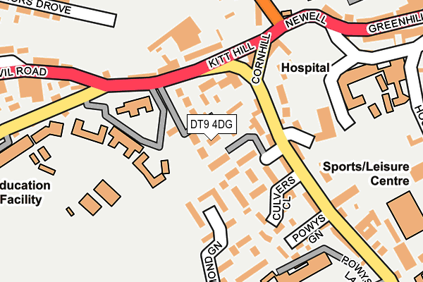 DT9 4DG map - OS OpenMap – Local (Ordnance Survey)