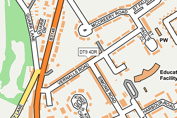 DT9 4DR map - OS OpenMap – Local (Ordnance Survey)