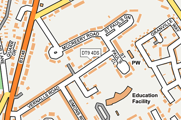 DT9 4DS map - OS OpenMap – Local (Ordnance Survey)