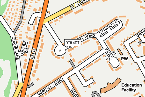 DT9 4DT map - OS OpenMap – Local (Ordnance Survey)